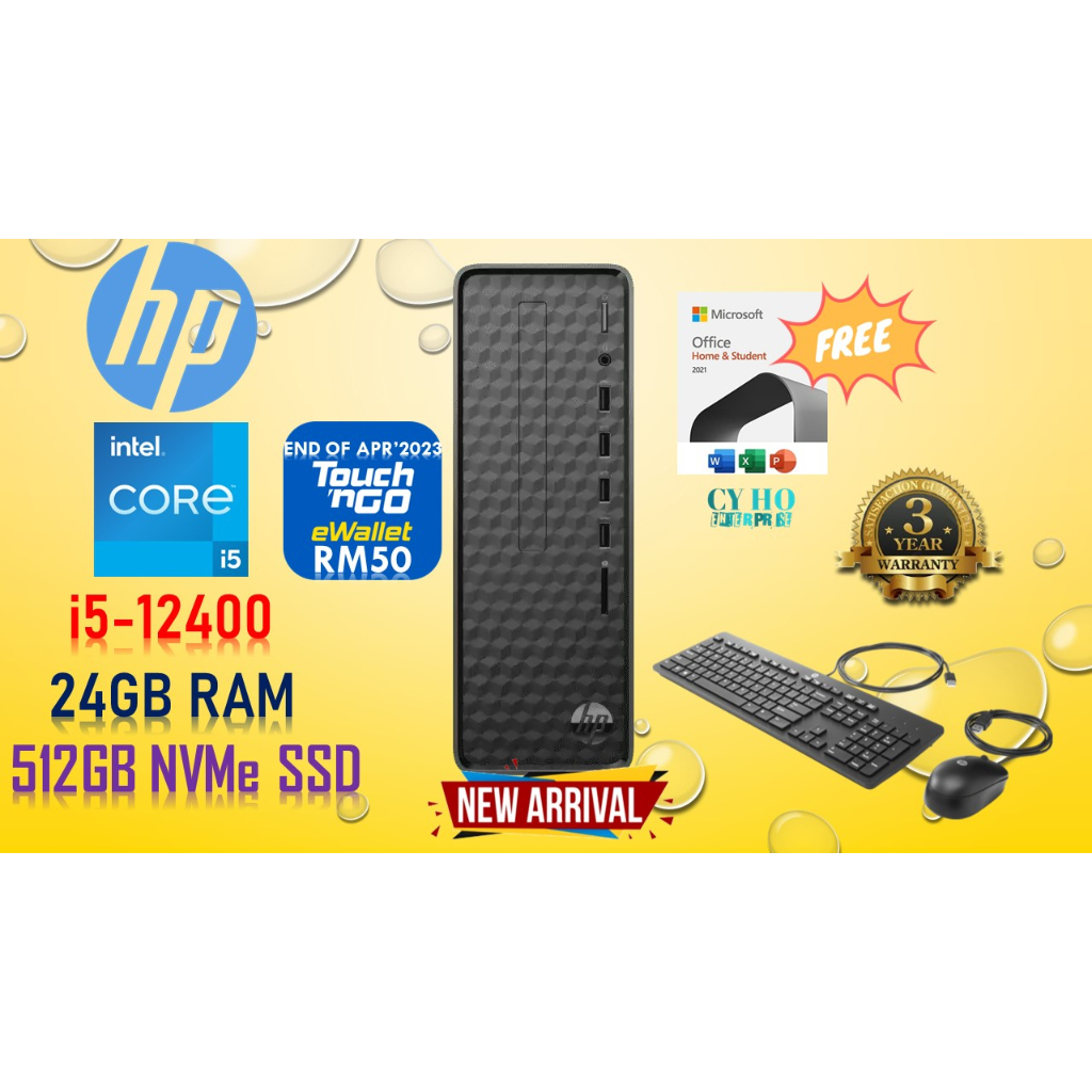 Hp Slim S Pf D Desktop I Gb Ram Gb Ssd Intel Share W Ms Office