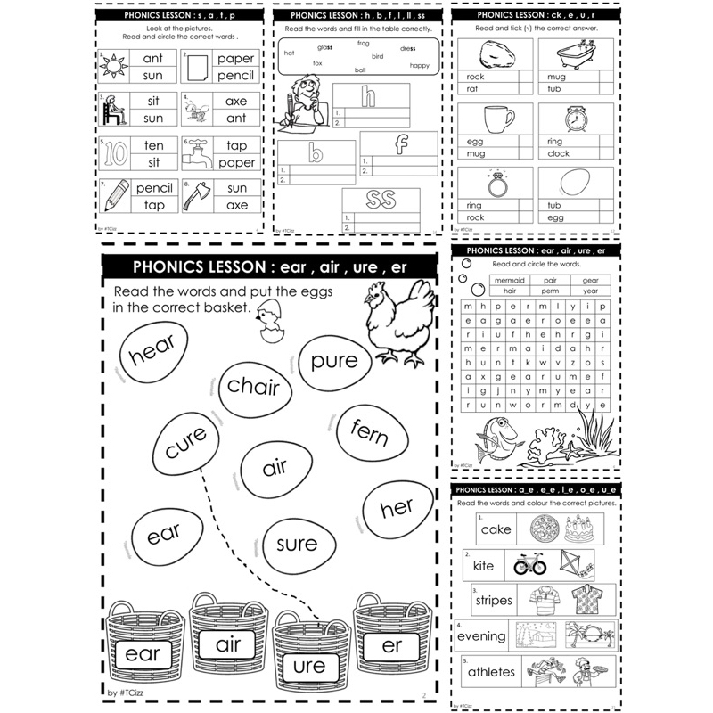 Phonics Booklet year 12 pdf printable soft copy Shopee Malaysia