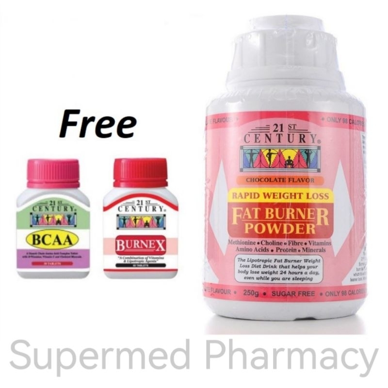 21st Century Fat Burner Powder 250g (Chocolate Flavour Sugar Free