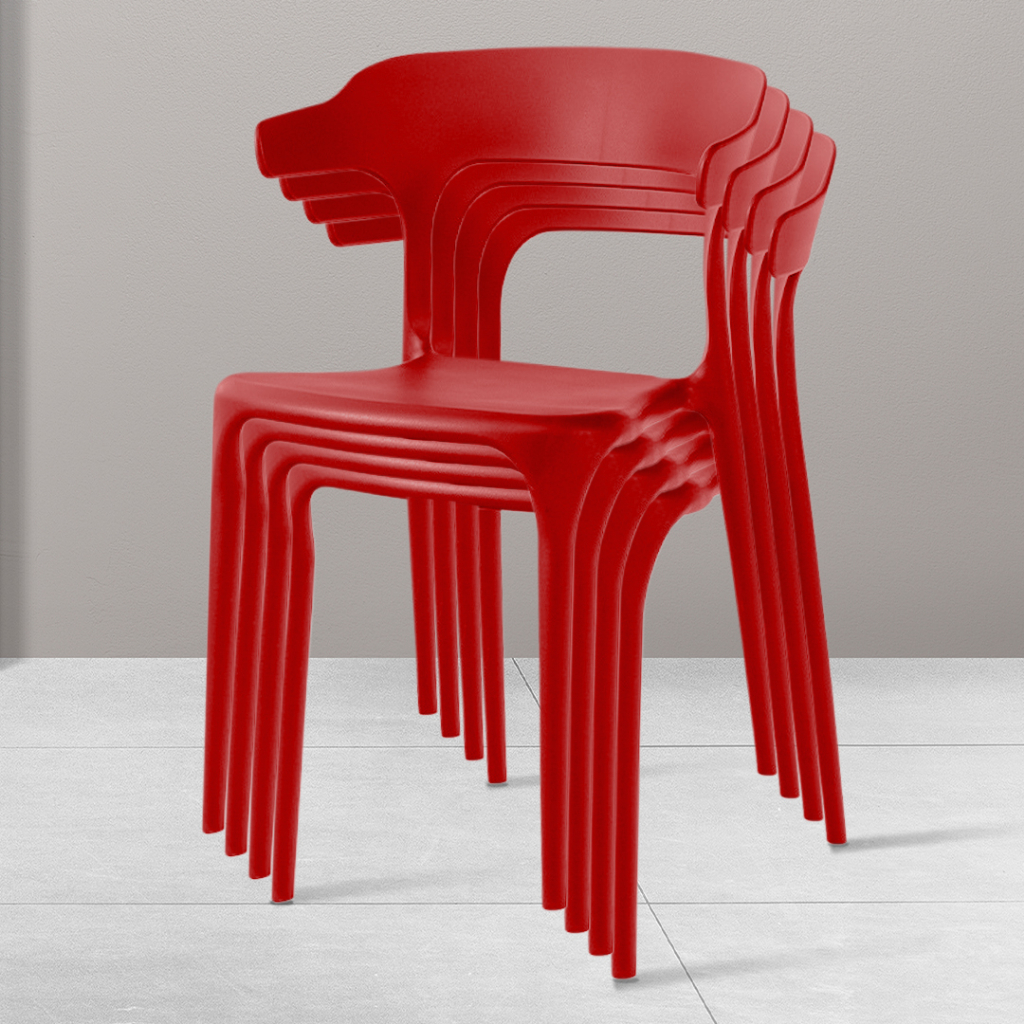 FINSSO Stackable Plastic Chair Kerusi Makan/ Kerusi Plastik / Dining Chair PP Material Modern