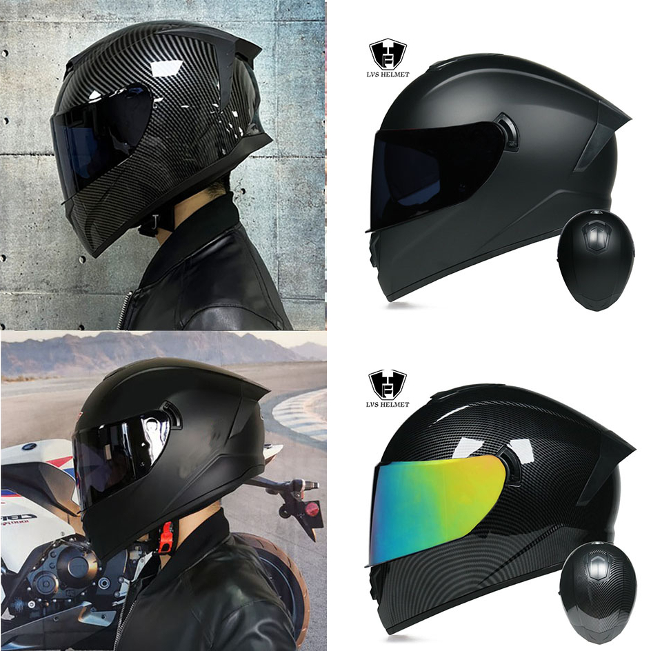 LVS 701 702 Dual Lens Motorcycle Helmet Full Face Helmet Moto Riding