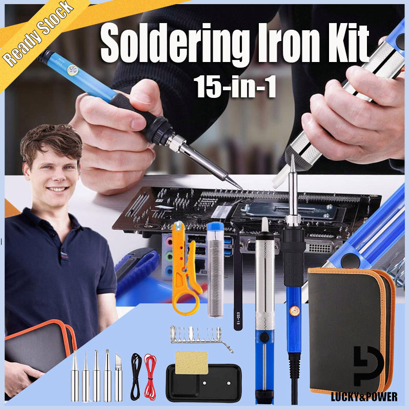 LP 15-in-1 60W Electric Soldering Iron Set Portable Adjustable ...
