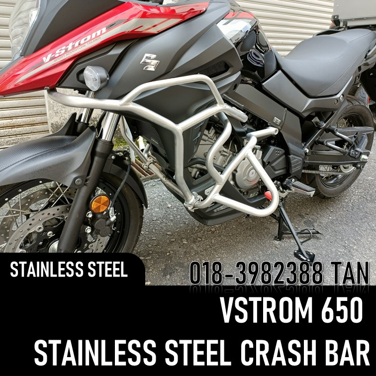 VSTROM 650 VSTROM650 STAINLESS STEEL CRASH BAR ENGINE GUARD Shopee