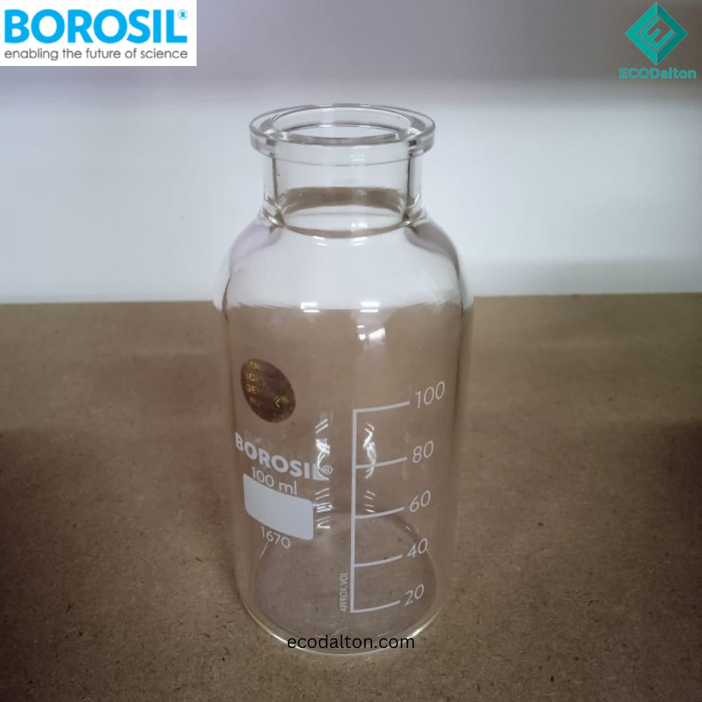 BOROSIL Sterility Test Bottle/ Serum Bottle Wide mouth 100 ml, O.D. 32 ...
