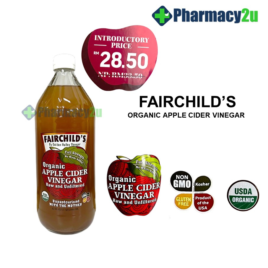 FAIRCHILD'S ORGANIC APPLE CIDER VINEGAR 946ML Shopee Malaysia