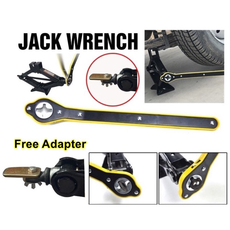 Jack Ratchet Wrench Stabilize Car Scissors Tire Wheel Lug Wrench Handle Car Jack Spanar Tool
