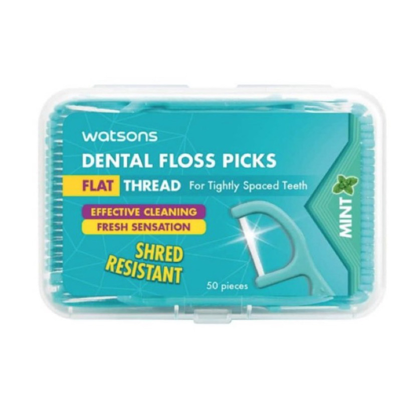 Watsons Dental Floss Picks Mint 50pcs Shopee Malaysia