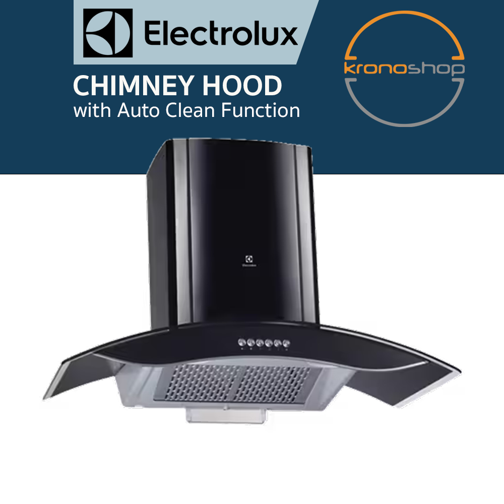 Electrolux 90cm Curved Glass Chimney Hood with Auto Clean Function ...