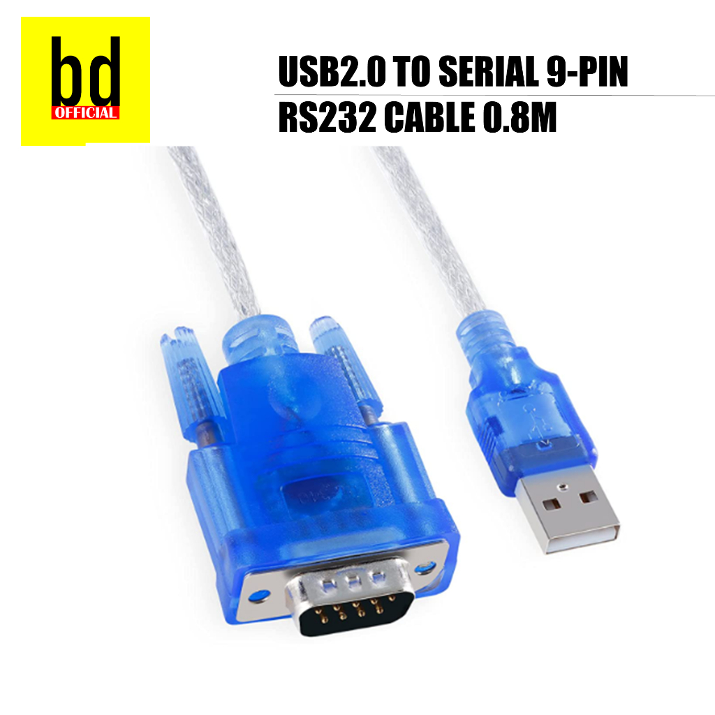 USB 2.0 to Serial 9-Pin RS232 Adapter Cable DB9 Converter Support ...