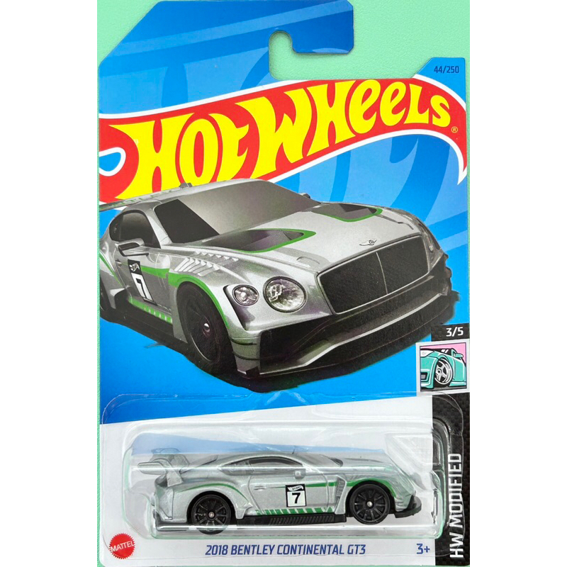 Hot Wheels Bentley Continental GT3 2018 - Édition 2025 Case Q, Carte Courte, Avec Protecteur