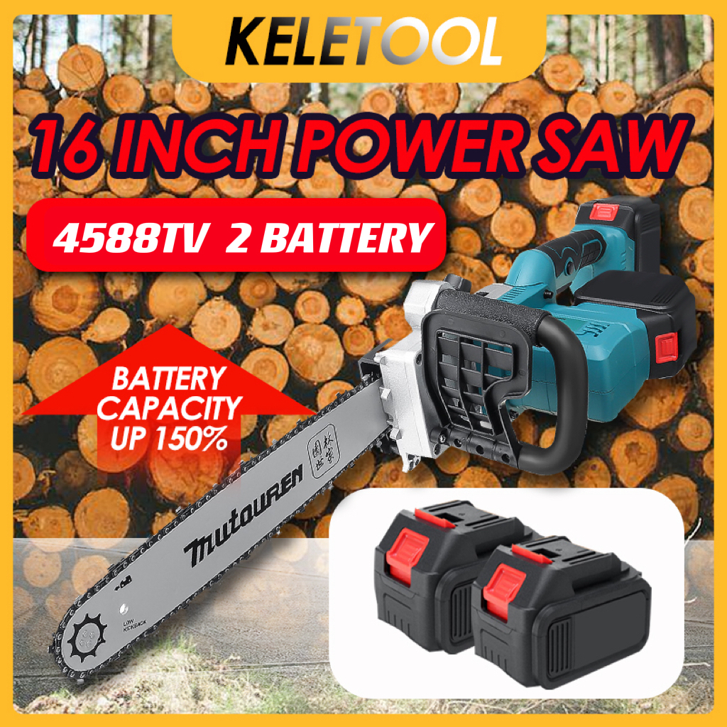 Cordless chainsaw Wood cutter Rechargeable cordless electric tree