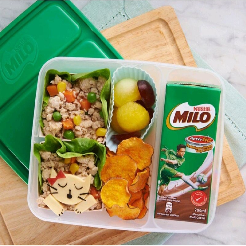 🔥milo breakfast box with cute stiker 🔥 | Shopee Malaysia