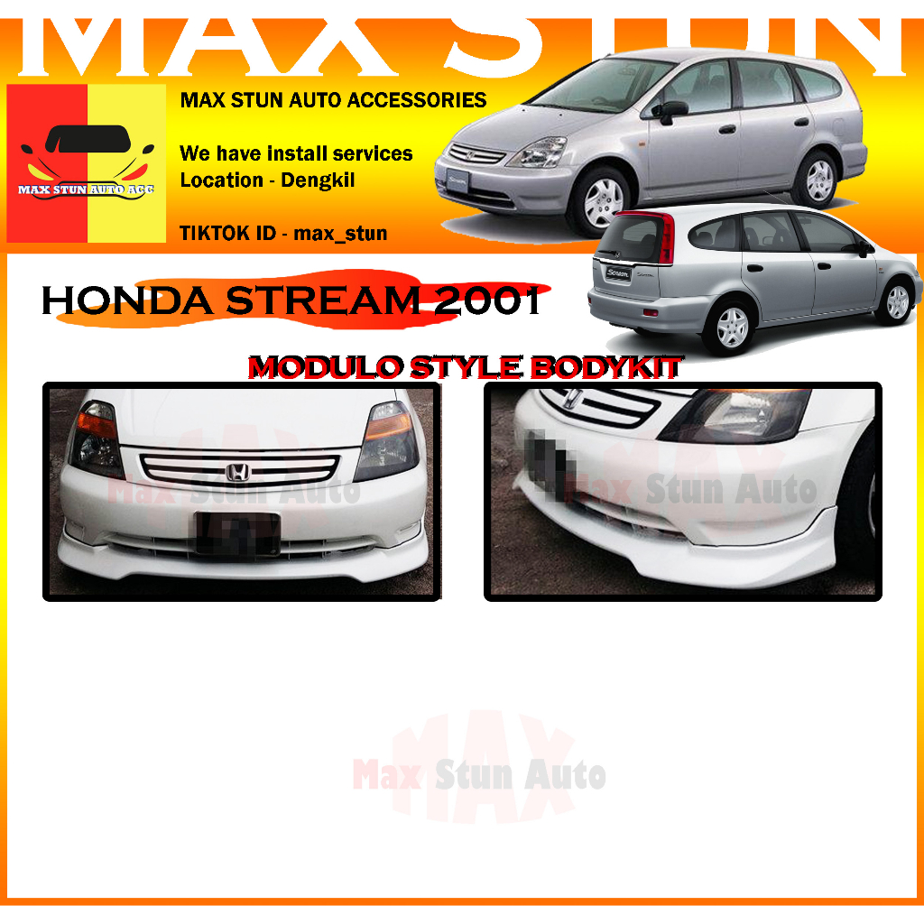 HONDA STREAM 2001-2003 MODULO FULL SET BODYKIT MDL BUMPER SKIRT LIP ...