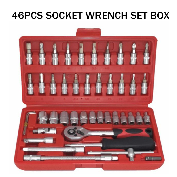40pcs Socket Wrench Set Box Socket Set Hand Tools Ratchet Socket Set