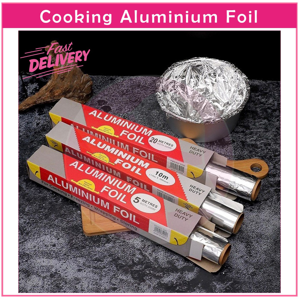 Aluminium Foil Crystal Wrap Cooking Freezing Wrapping Storing Roll