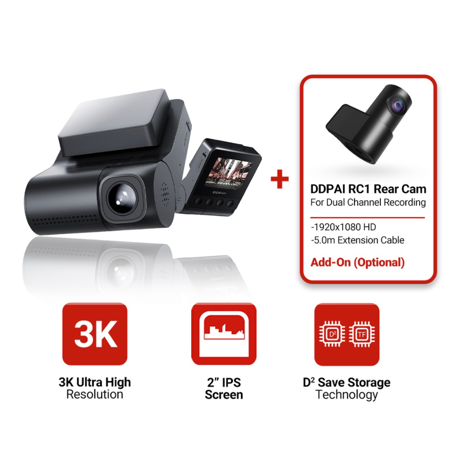 DDPAI Z40 1944P Dash Cam Front + Rear Cam w/ 32gb Memory Card Shopee