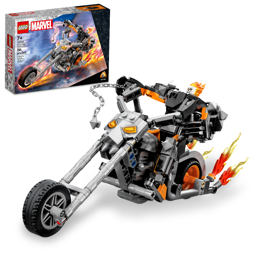 [BrickStory] LEGO Marvel Ghost Rider Mech & Bike (76245)(264 Pieces ...