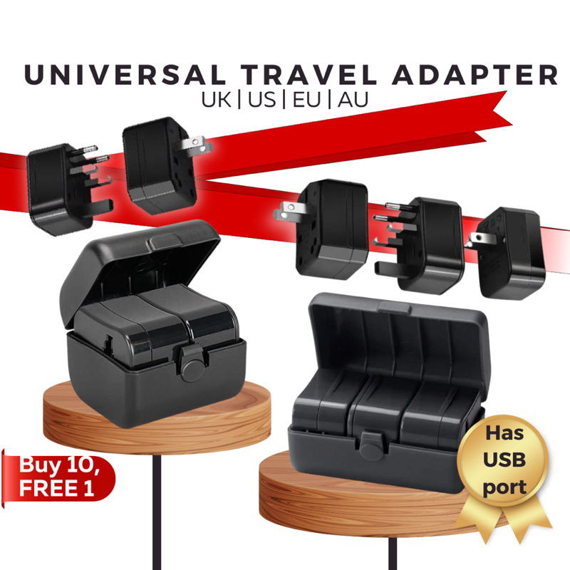 (UK | US | EU | AU) Universal Travel Adapter / Worldwide Adaptor ...