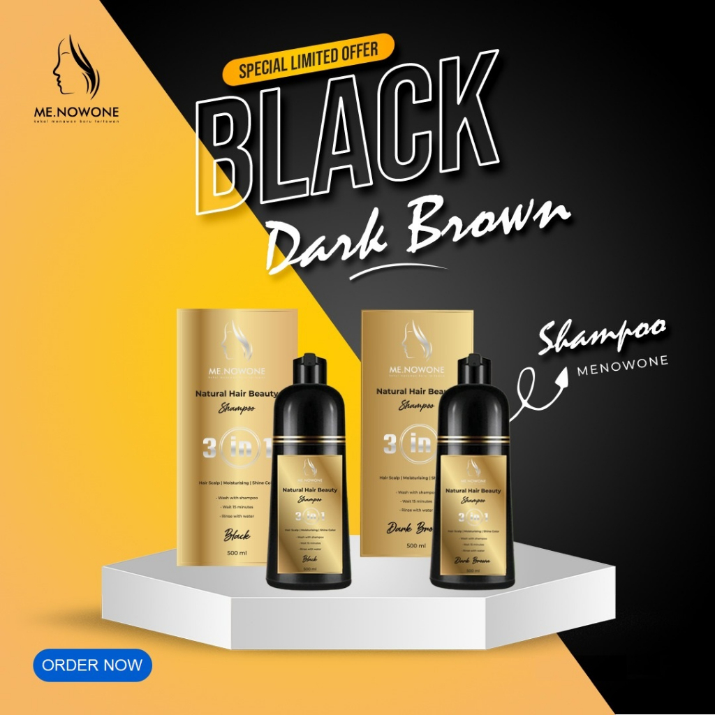 [ORIGINAL HQ] Menowone Natural Hair Beauty Shampoo Color Hilangkan ...