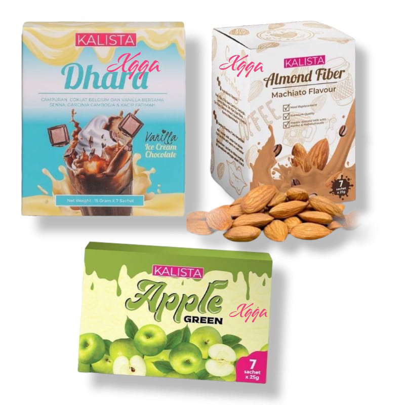 KALISTA almond fiber kalista apple green kalista Dhara ( 7 sachet
