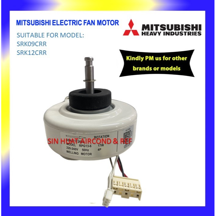 (ORIGINAL PART) INDOOR FAN MOTOR MITSUBISHI HEAVY DUTY SRK09CRR SRK12CRR BLOWER MOTOR AIRCOND