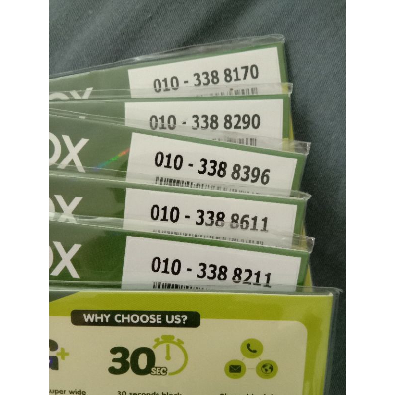 Vip 010 Onexox Sim Cards With Exclusive Numbers 5 Pcs Shopee Malaysia