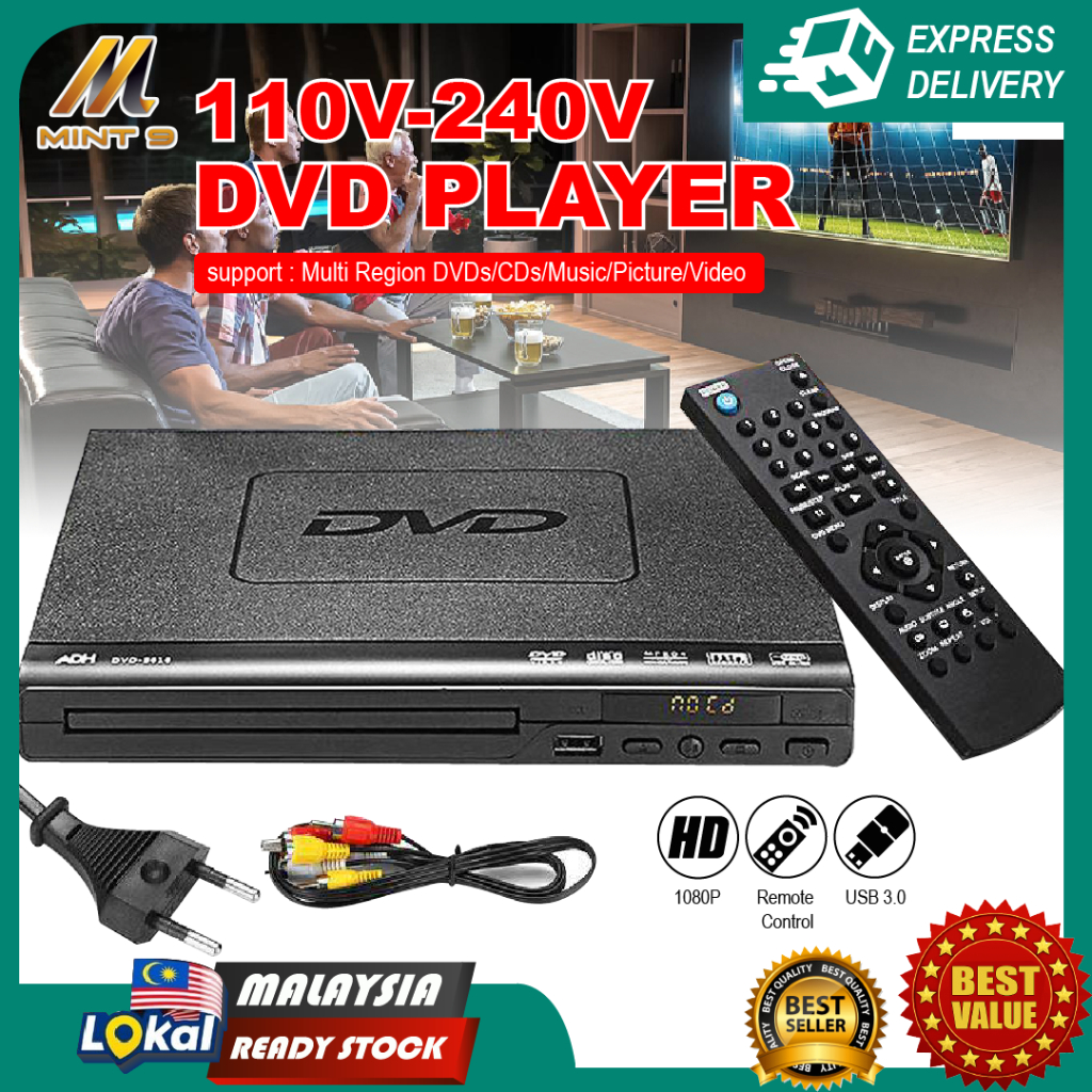 DVD Player Compact Multi Region ADH CD SVCD VCD Disc Upscaling USB ...
