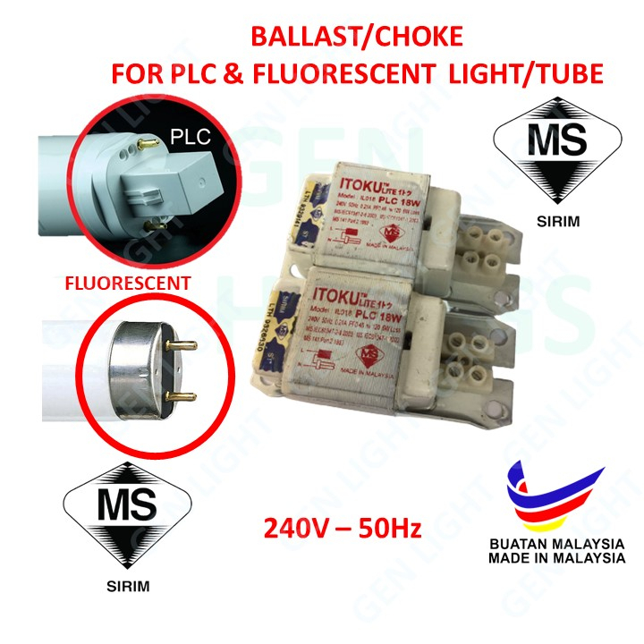 Ballast 💡 Fluorescent Tube/Light/Lamp/Downlight/PLC 18W, PLC 26W Ballast or 18W20W & 36W40W