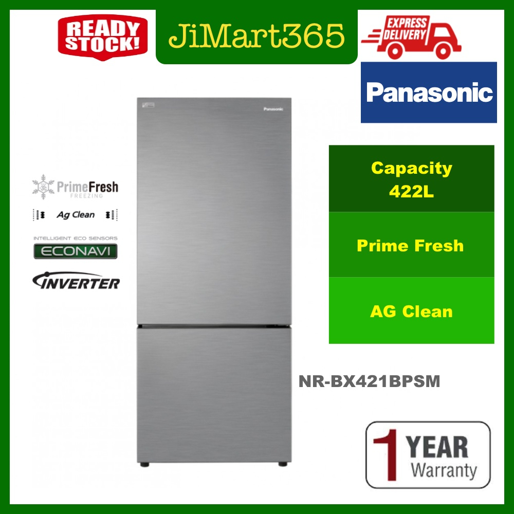 Panasonic 422L 2Door Bottom Freezer Refrigerator Steel Door Series NR
