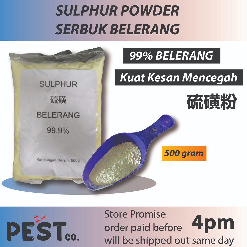 500G Belerang Sulphur Powder Serbuk Halau Ular Sulfur Snake Repellent