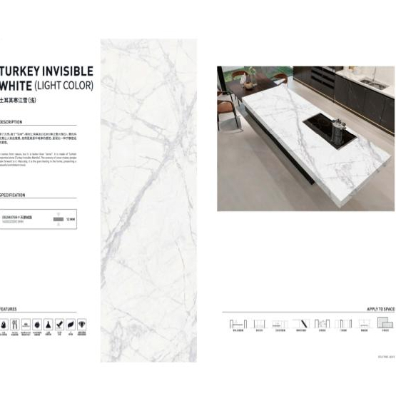 Turkey Invisible White / Marble Effect Table Top / Kitchen Top | Shopee ...
