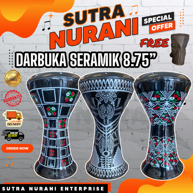 DARBUKA /DOUMBEK SERAMIK BERKUALITI AIZ 8.75" Shopee Malaysia