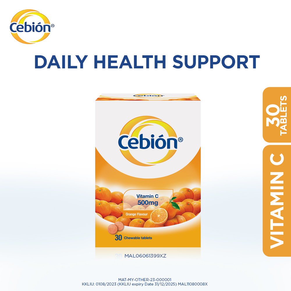 Cebion Vitamin C Mg Chewable Orange Flavour Tablets Shopee