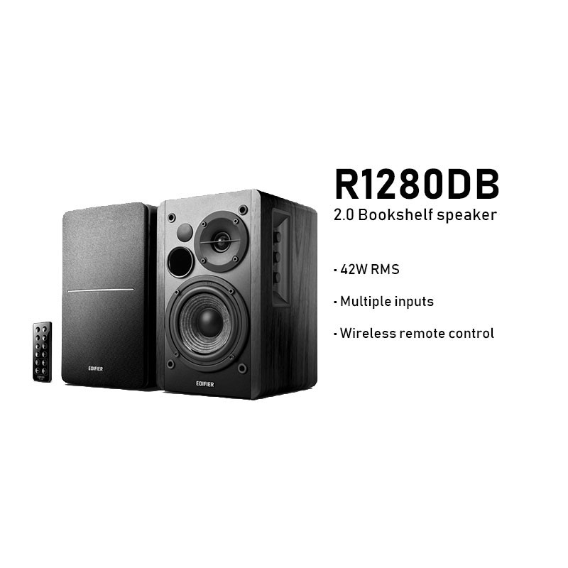 Edifier R1280DB Bookshelf Speaker Bluetooth V5.1 4" Mid Bass