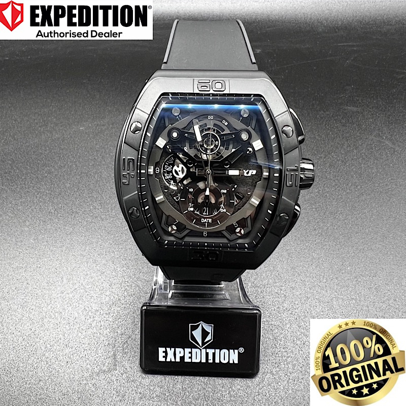 (Official Warranty) Expedition Chronograph Black Rubber Band Men Watch E6800MCRIPBA Shopee