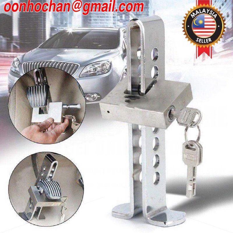 ANTI THEFT CAR BRAKE PEDAL LOCK DEVICE CLUTCH STAINLESS STEEL SECURITY ...