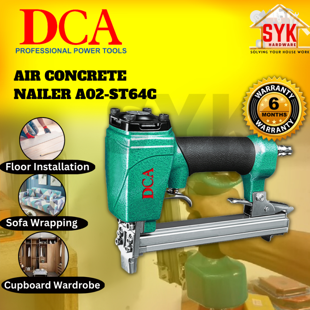 SYK DCA A02ST64C Air Concrete Nailer Stapler Gun Nail Gun Pneumatic Wood Work Nailer Gun Mesin