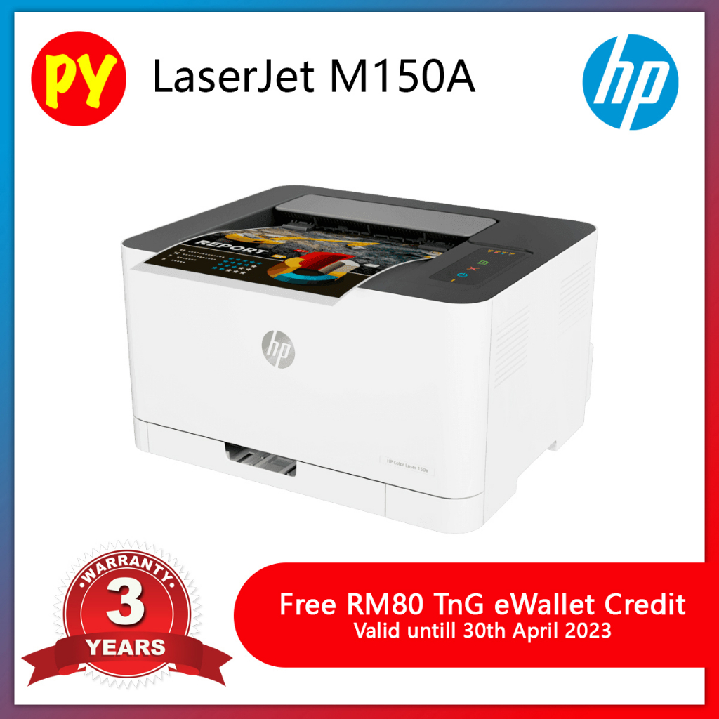 HP 150a Color Laser (Print only) - HP150nw (Wi-Fi) HP 150nw Color Laserjet  Printers using HP 119A BCMY toner + RM80 TnG