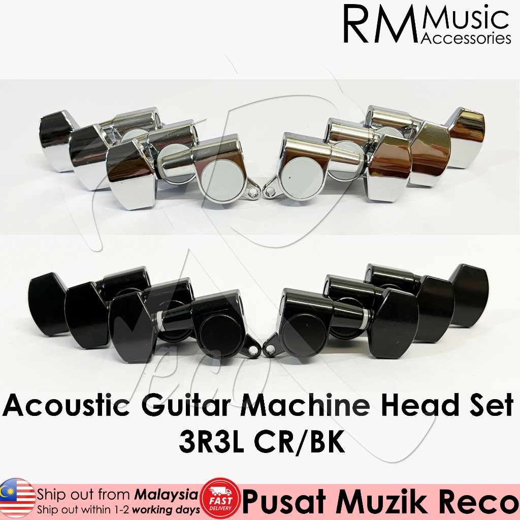 RM Acoustic Guitar Machine Head SET 3+3 Tuning Peg Tuner Diecast