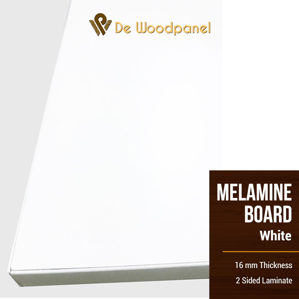 Gloss White Melamine Board Cut to Size - ABS Edging Available