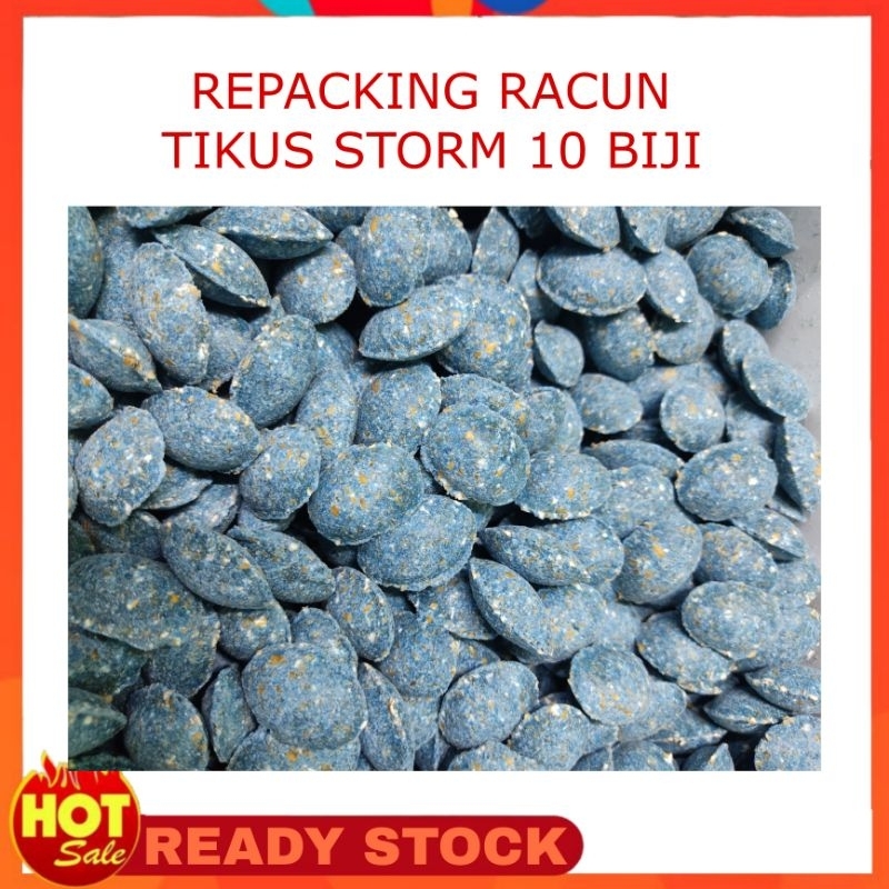 10 Pcs Ubat Tikus Storm Biru Ubat Tikus Berkesan Rat Bait Racun Tikus ...