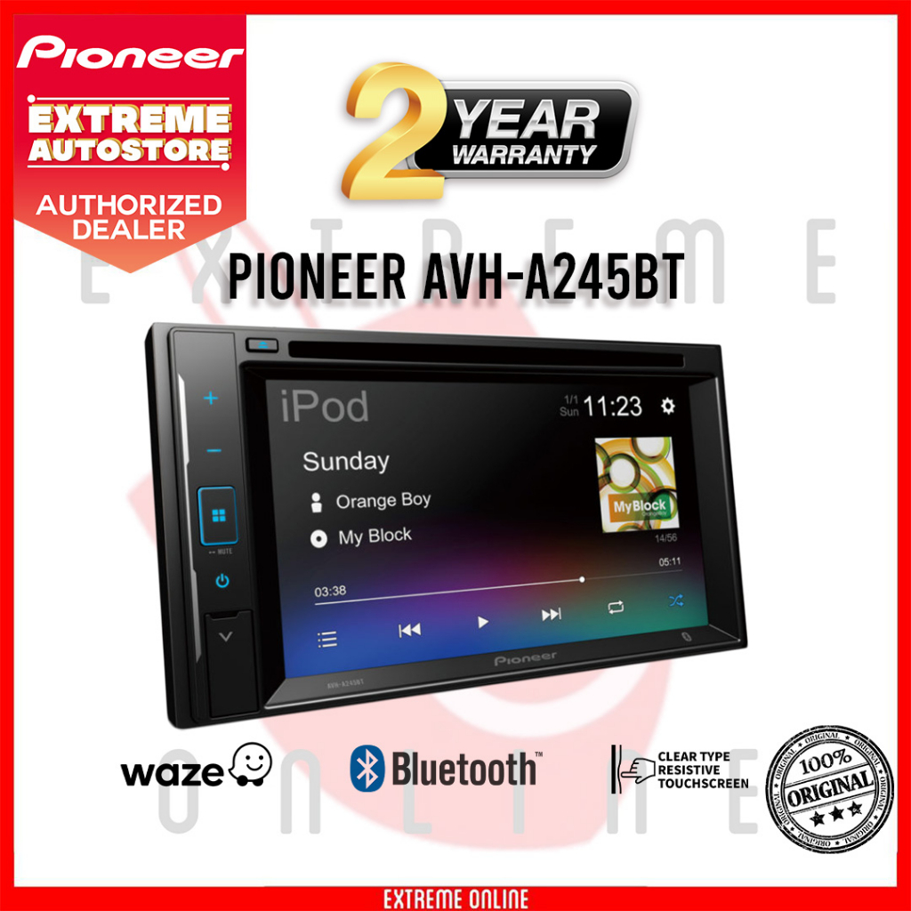 Pioneer AVHA245BT AV Multimedia Car Player with Mirroring / link
