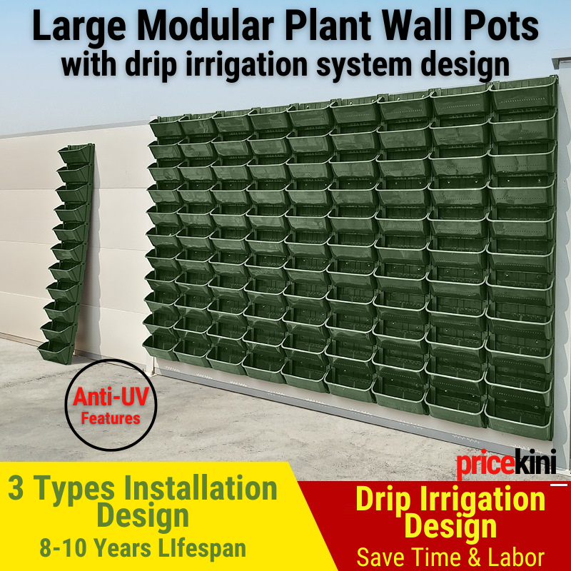 Wall Plant Pot, Stackable Vertical Garden Pot. Fence Walls, Slopes