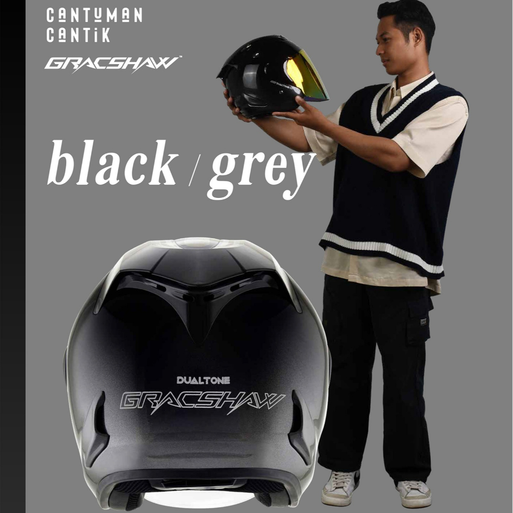 GRACSHAW G919i GLAZZO DUALTONE HELMET GRACSHAW TWO TONE HELMET