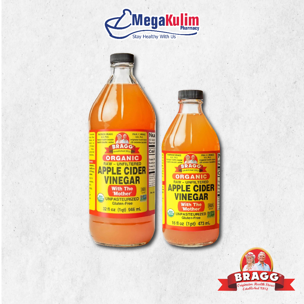 Bragg Organic Apple Cider Vinegar (473mL / 946mL) | Shopee Malaysia