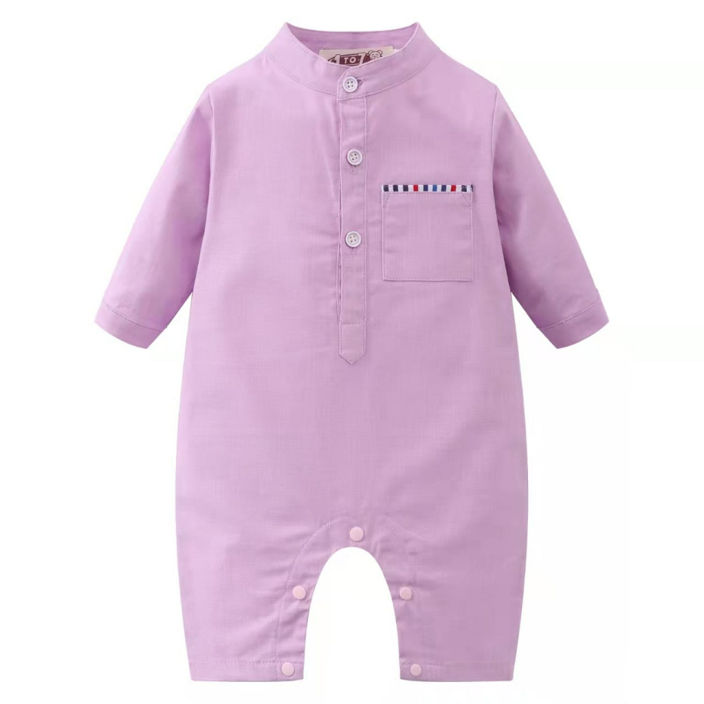 Baju Melayu Baby Kurta Romper Sampin Baju Raya 2023 Hitam Baby Blue