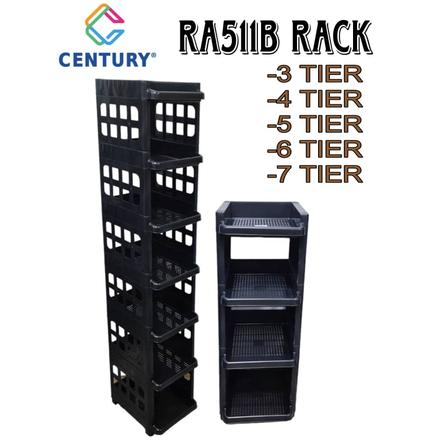 CENTURY MULTIPURPOSE PLASTIC RACK 3/4/5/6/7 TIER / STORAGE RACK / RAK ...