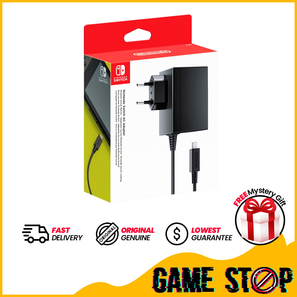 NSW Nintendo Switch Original AC Adapter [2 Round Pin / 2 Flat Pin ...