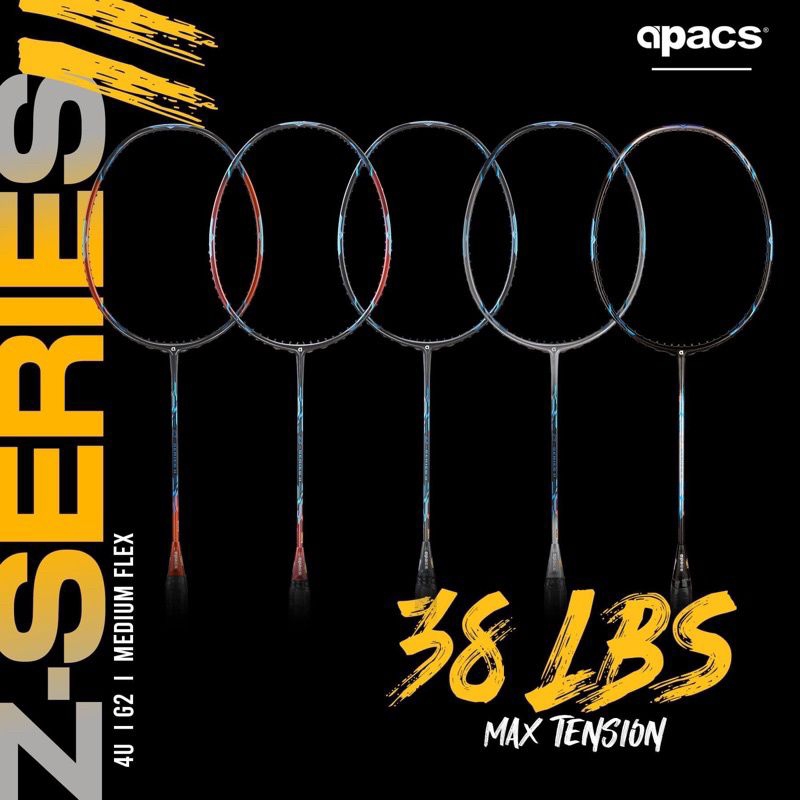 Apacs badminton racket z series 4u | Shopee Malaysia