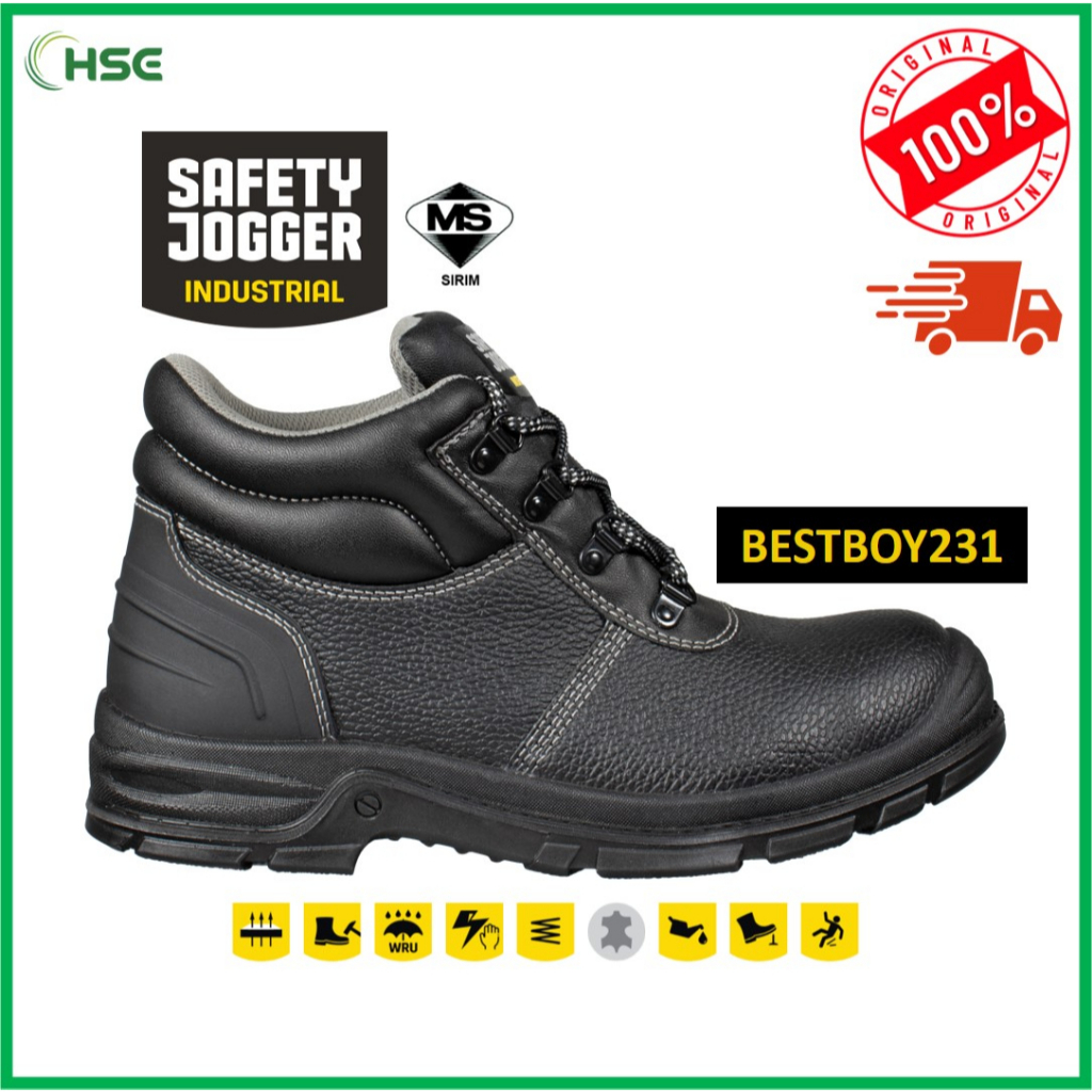 SAFETY JOGGER BESTBOY 231 Mid Cut Safety Shoes UK5-11 - HSE | Shopee ...